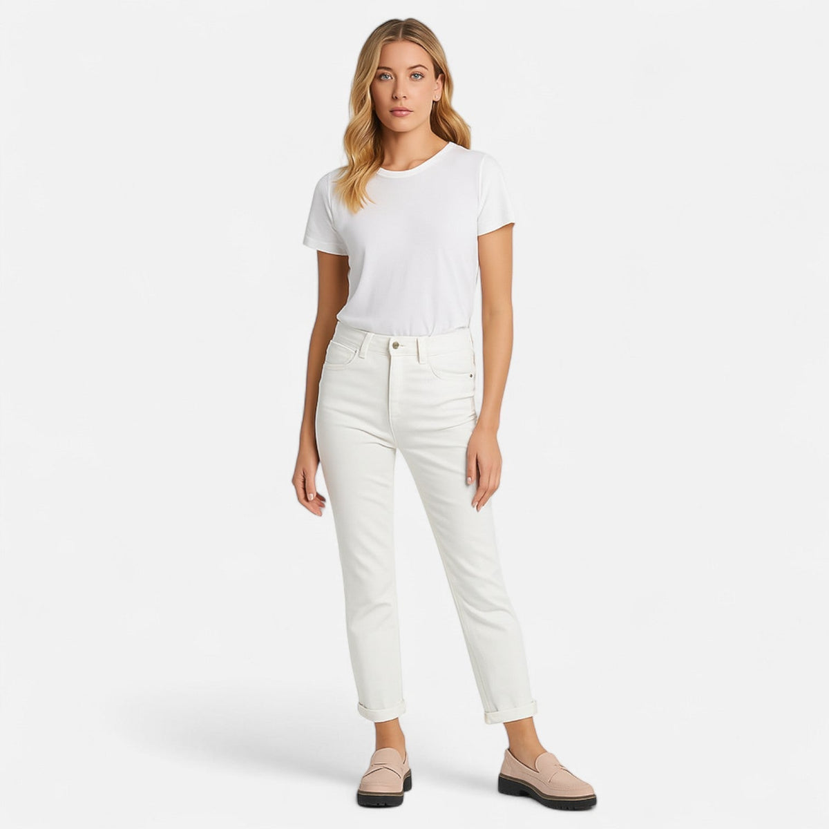 Damen Loafer in Wildlederoptik mit Profilsohle